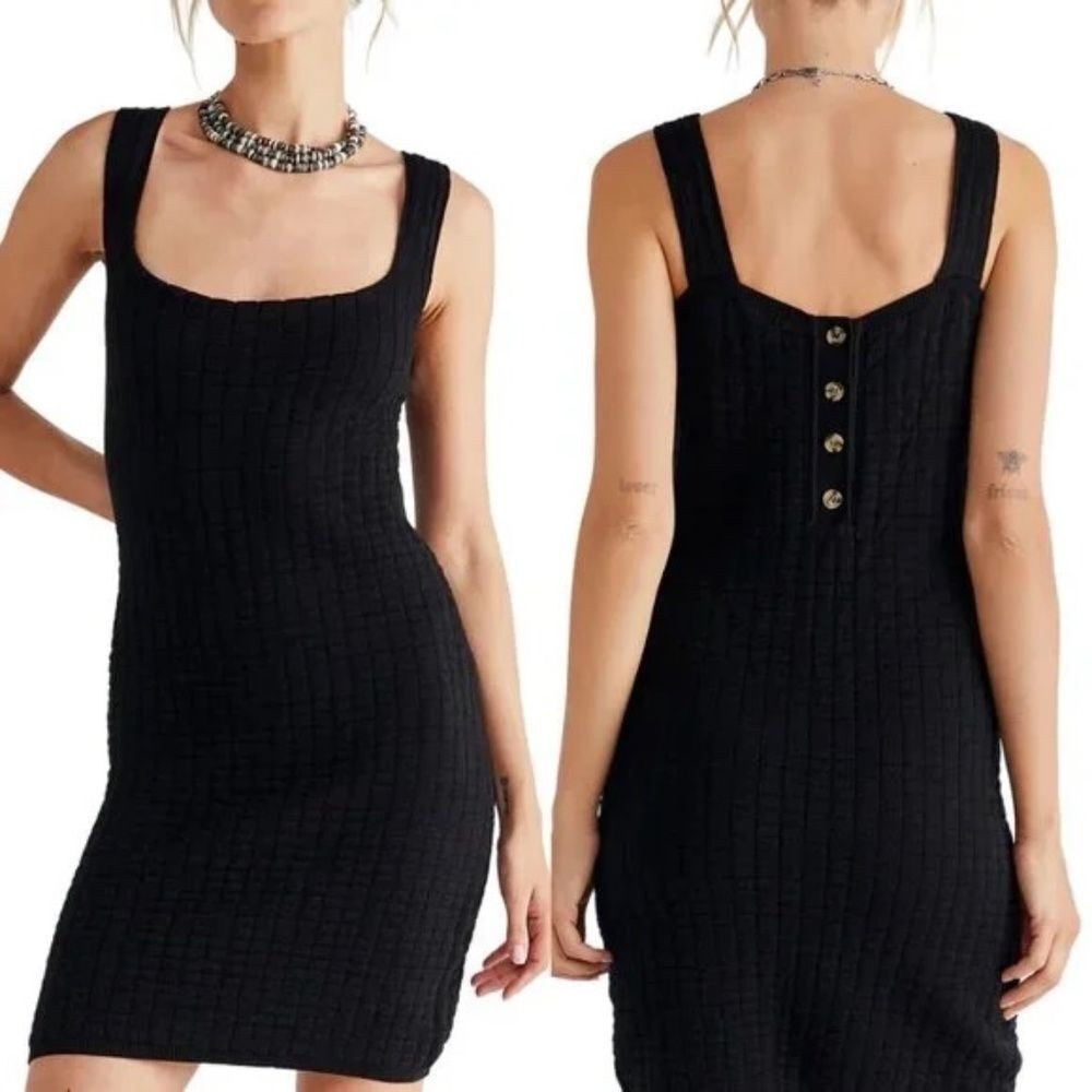 Free People Beach Short & Sweet Black Mini Dress XS